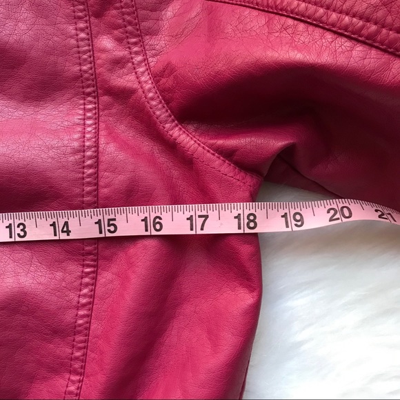 Mod Modele Magenta Faux Leather Jacket - Picture 5 of 6